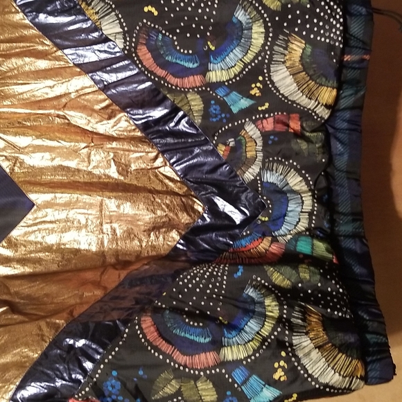 NWT FARM Rio Reversible Puffer Jacket Coat Copper Gold Metallic - Picture 12 of 16